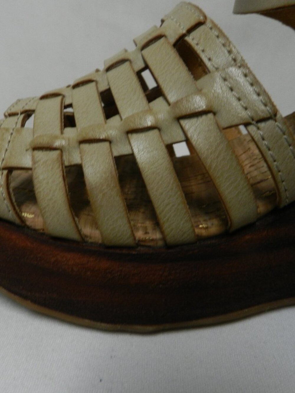 Korks Kork Ease Marley Leather Wedge slingback taupe sandals comfort Size Sz 6 - Picture 7 of 13